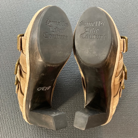 NEW Juicy Couture High Heel Clogs w/ Buckles 6.5M - Picture 11 of 11